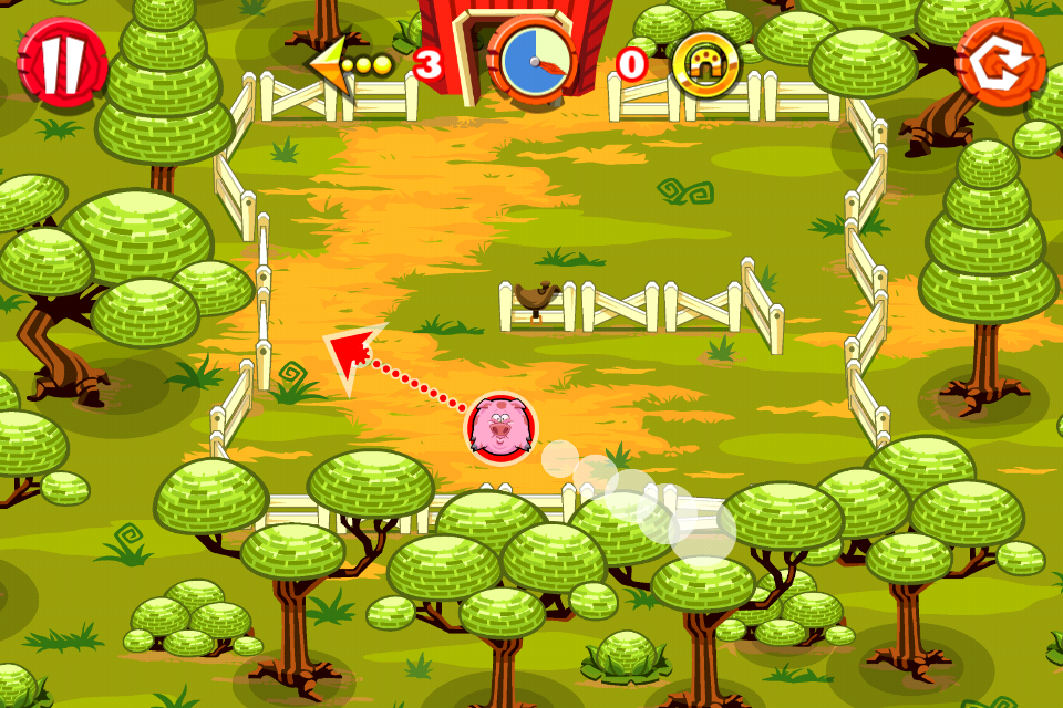 Rolling Ranch (iPhone) screenshot: First level