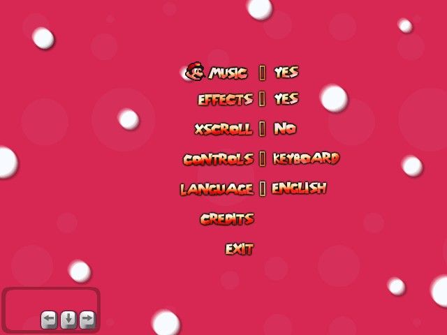 Mario Forever (Windows) screenshot: Option