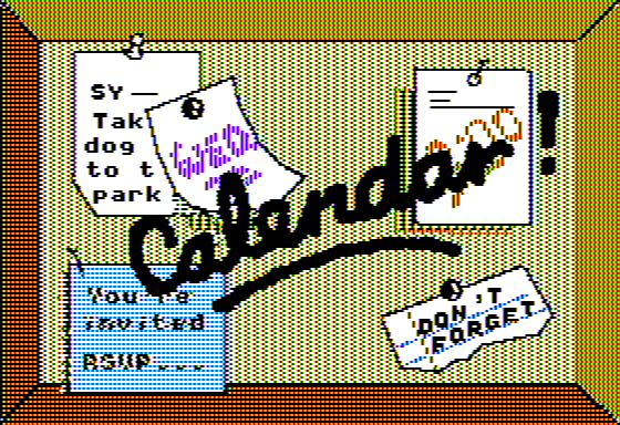 Microzine #19 (Apple II) screenshot: Calendar - Title Screen
