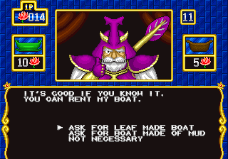 Blue's Journey (Neo Geo) screenshot: Character Interaction