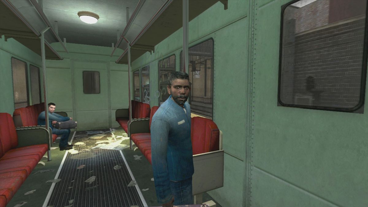 The Orange Box (Xbox 360) screenshot: <i>Half-Life 2</i>: arriving via train during intro
