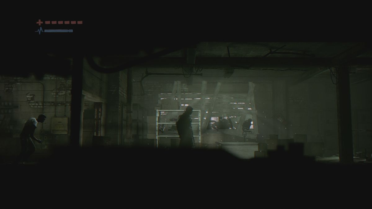 Deadlight (Xbox 360) screenshot: The size of the screen elements changes often to give a better view of the surroundings