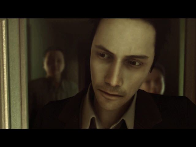 Constantine (Windows) screenshot: Keanu Reeves as Constantine from the intro