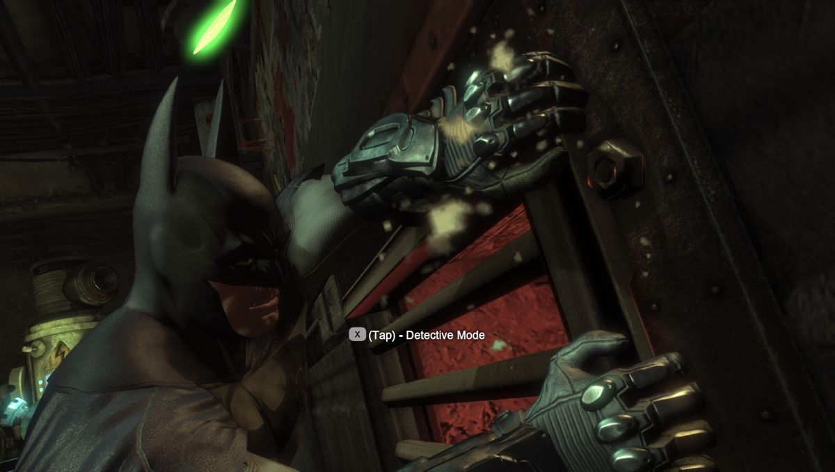 Batman: Arkham City (Windows) screenshot: Opening grates make a triumphant return