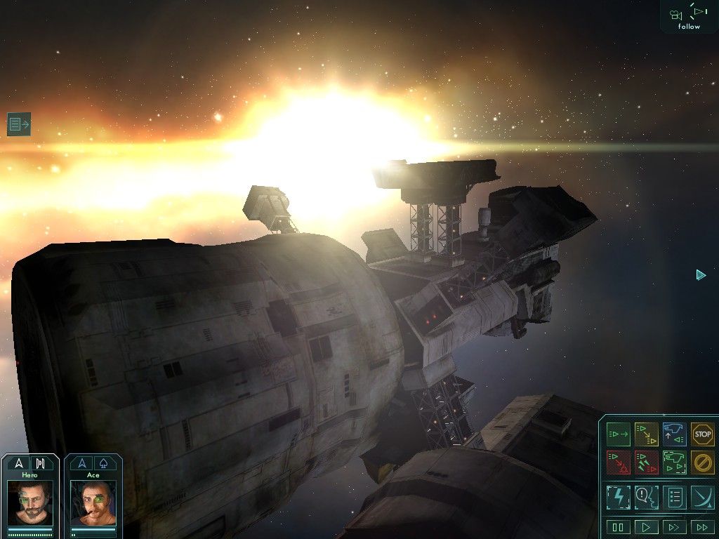 Star Wolves (Windows) screenshot: The game has some amazing graphical effects.