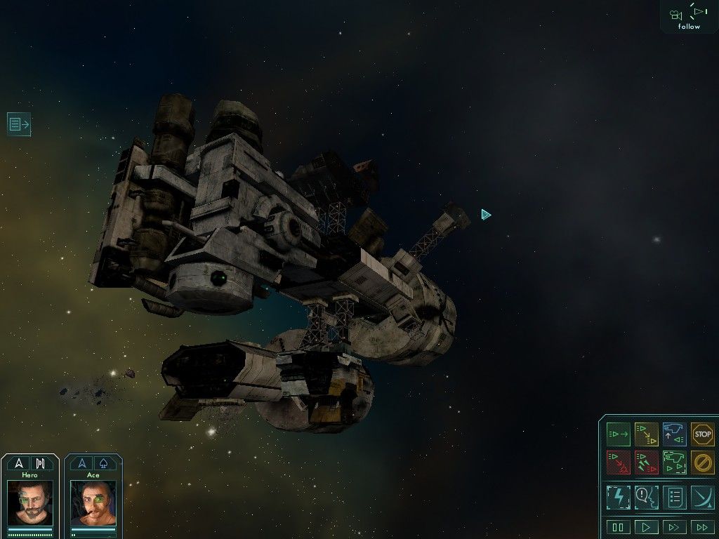 Star Wolves (Windows) screenshot: An abandoned space station.