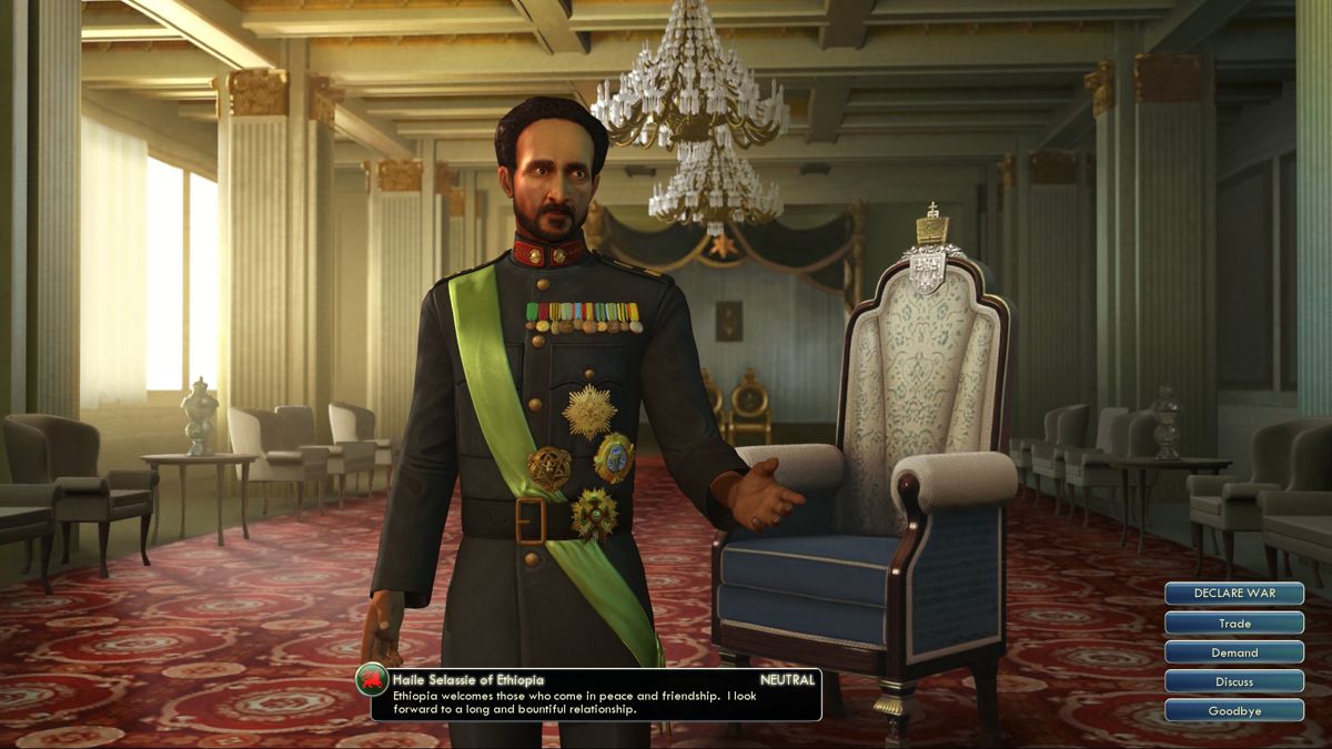 Sid Meier's Civilization V: Gods and Kings (Windows) screenshot: Leader of Ethiopia