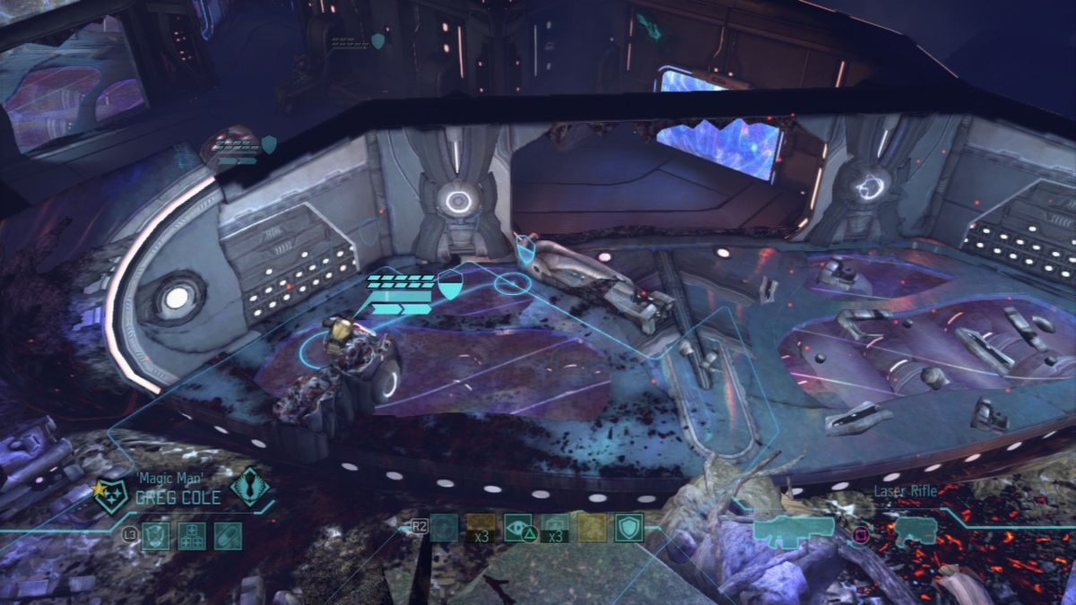 XCOM: Enemy Unknown (PlayStation 3) screenshot: Boarding the crashed alien ship.