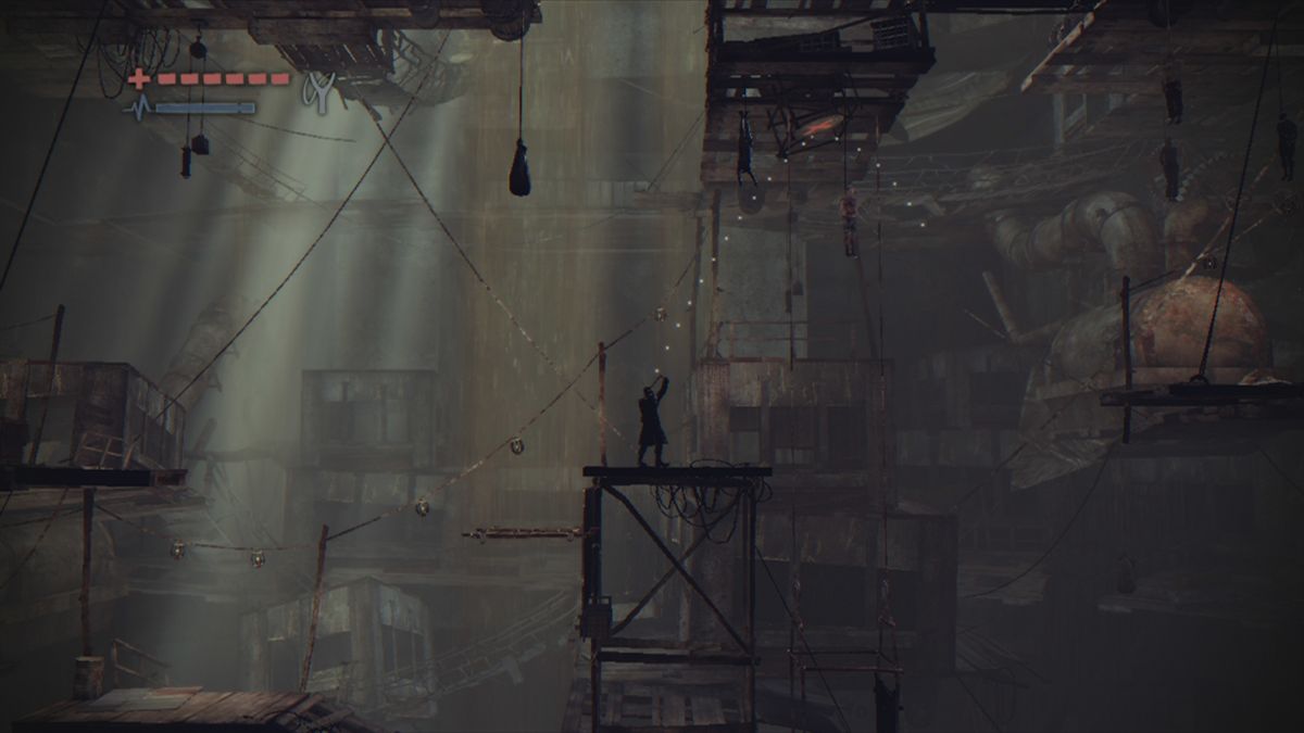 Deadlight (Xbox 360) screenshot: Use the sling for to trigger objects