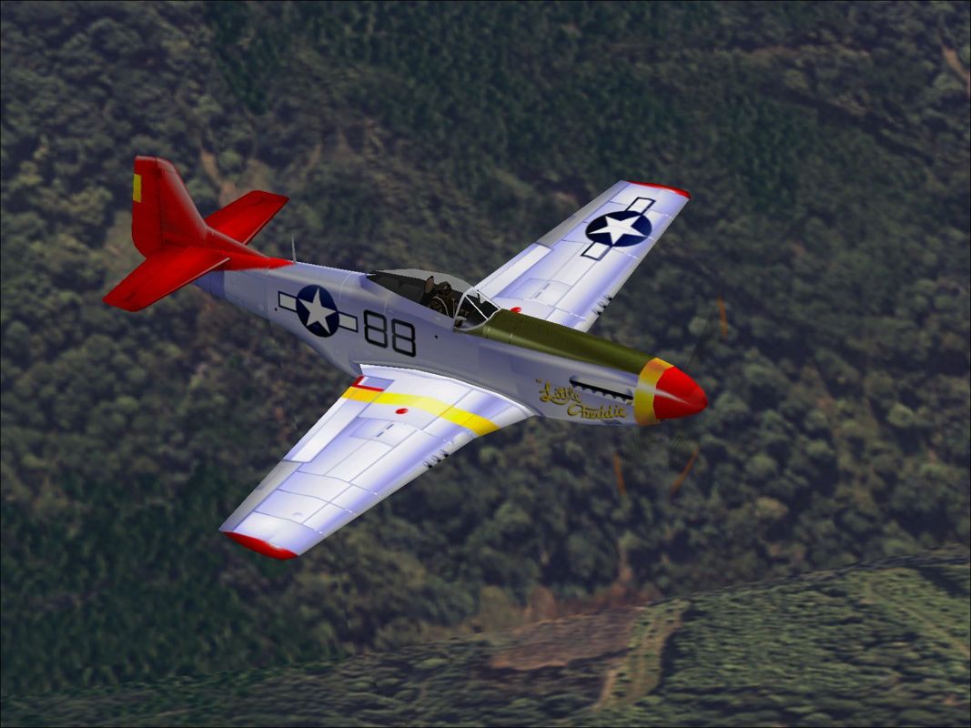 Tuskegee Fighters (Windows) screenshot: This is the mustang in 'Little Freddie's' Livery