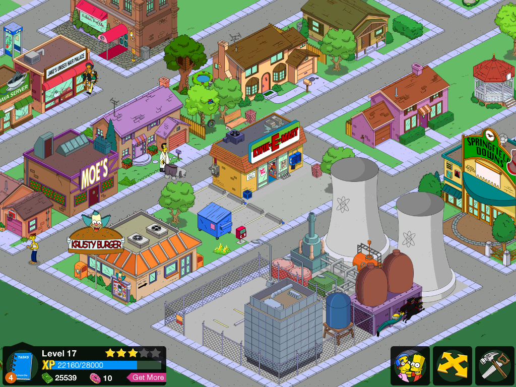 The Simpsons: Tapped Out (iPad) screenshot: Power plant is back