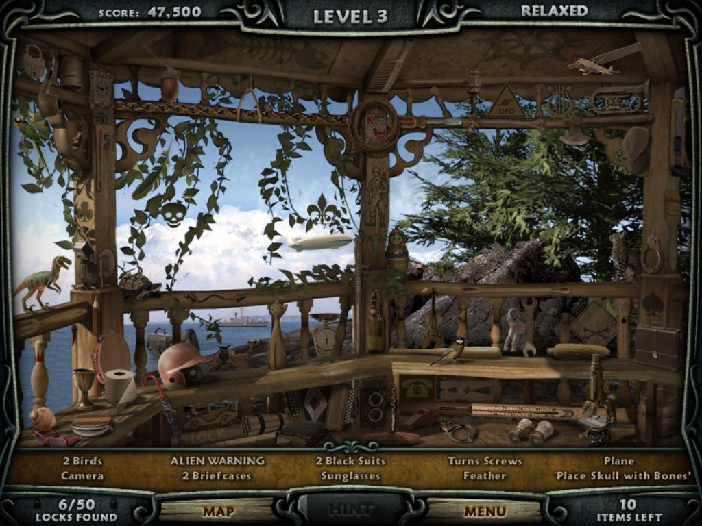Escape Rosecliff Island (iPad) screenshot: Gazebo - objects
