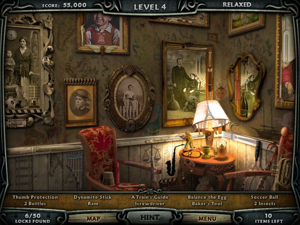 Escape Rosecliff Island (iPad) screenshot: Reading Room - objects