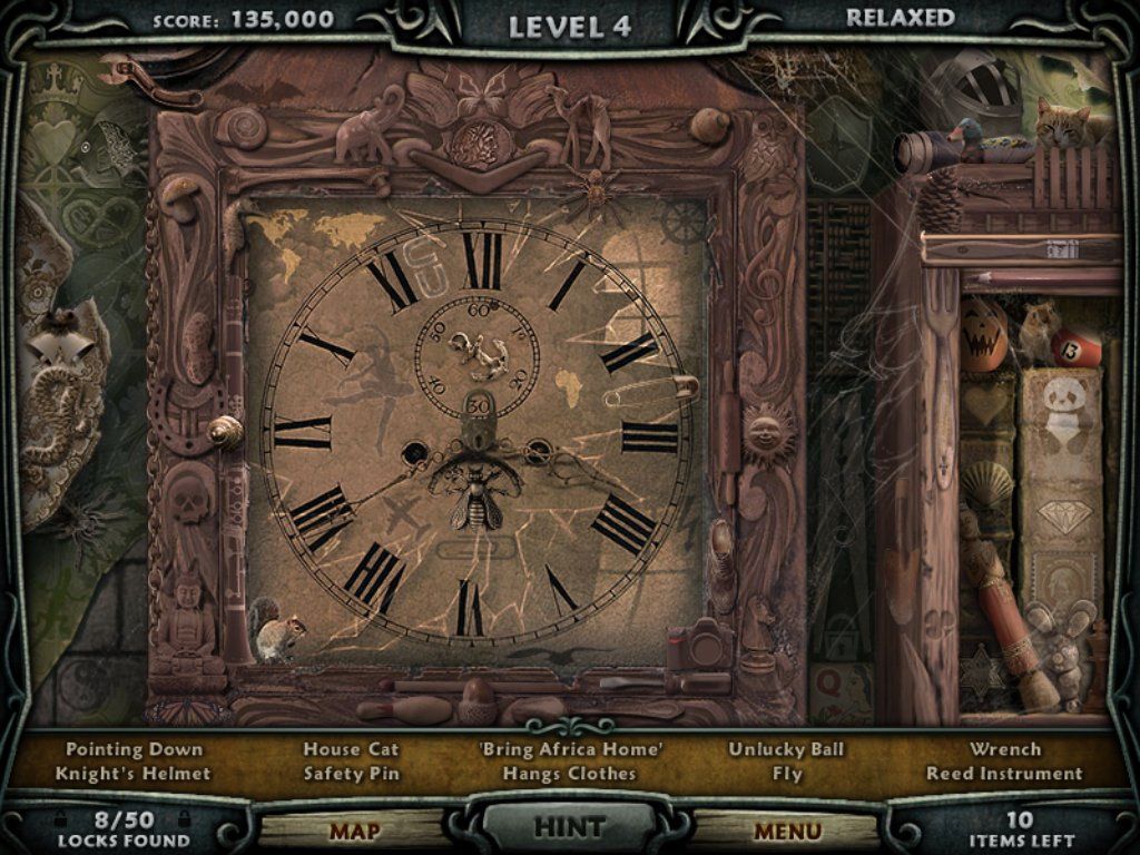 Escape Rosecliff Island (iPad) screenshot: Grandfather Clock - objects
