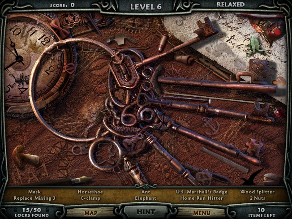 Escape Rosecliff Island (iPad) screenshot: Study - objects