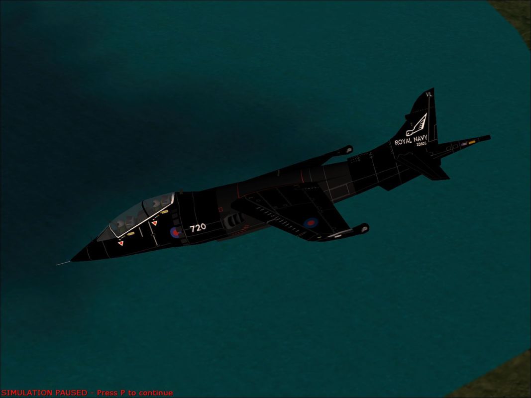Harrier Jump Jet (Windows) screenshot: Royal Navy Harrier T.8