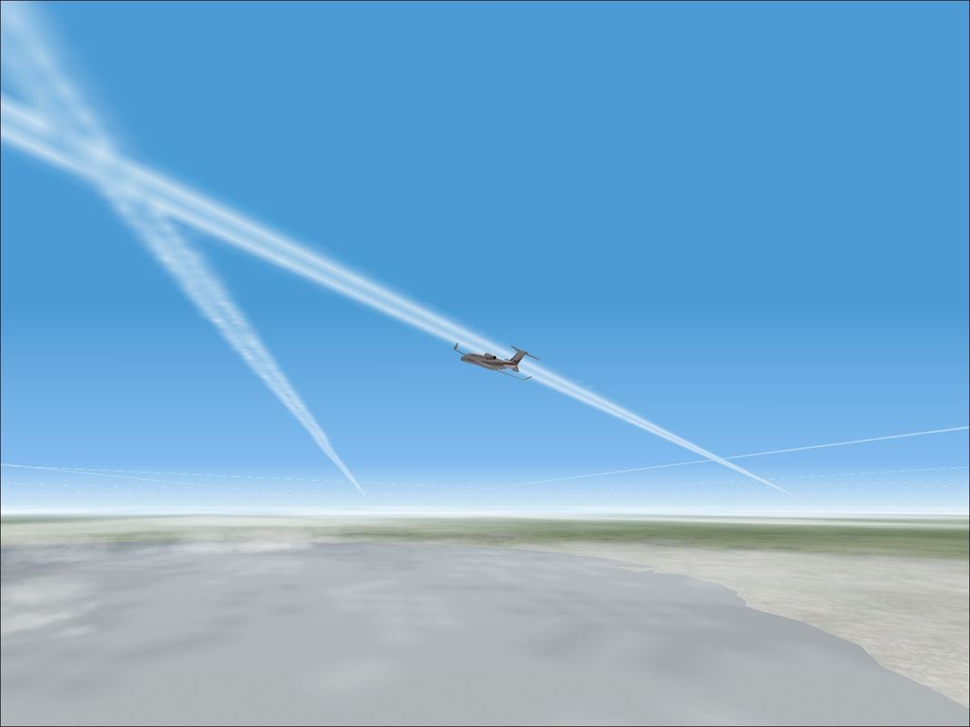 FS Clouds 2000 (Windows) screenshot: This is a shot from the supplied 'Highways in the Sky' scenario