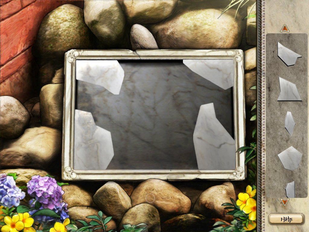 Romancing the Seven Wonders: Taj Mahal (iPad) screenshot: Stone Wall repairing rock slate