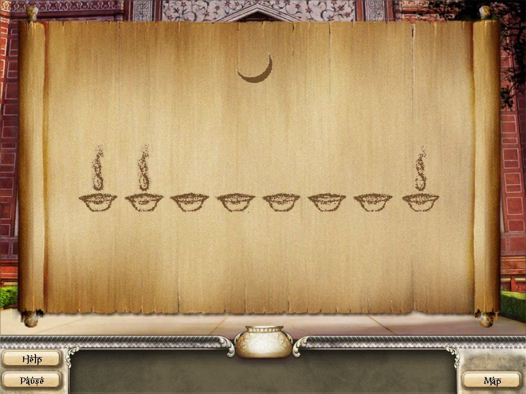 Romancing the Seven Wonders: Taj Mahal (iPad) screenshot: Scroll mini puzzle
