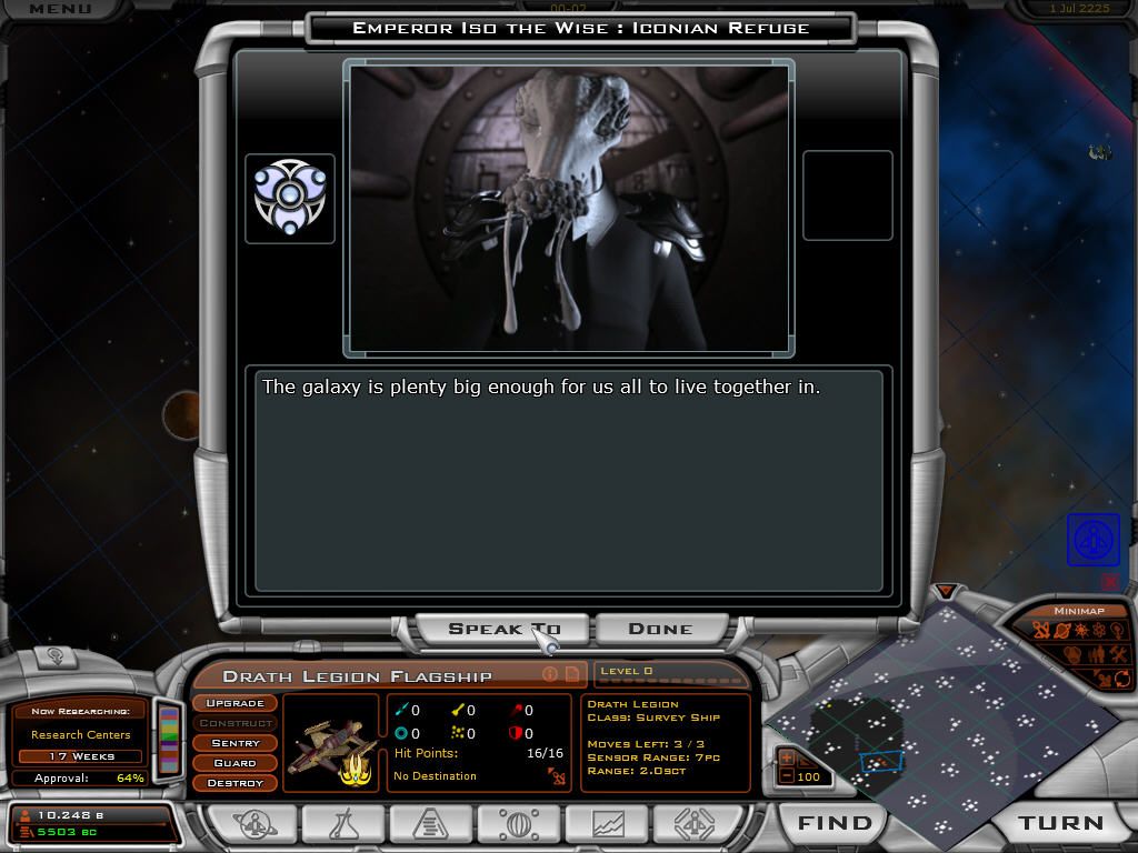 Galactic Civilizations II: Dread Lords (Windows) screenshot: Iconian Refuge