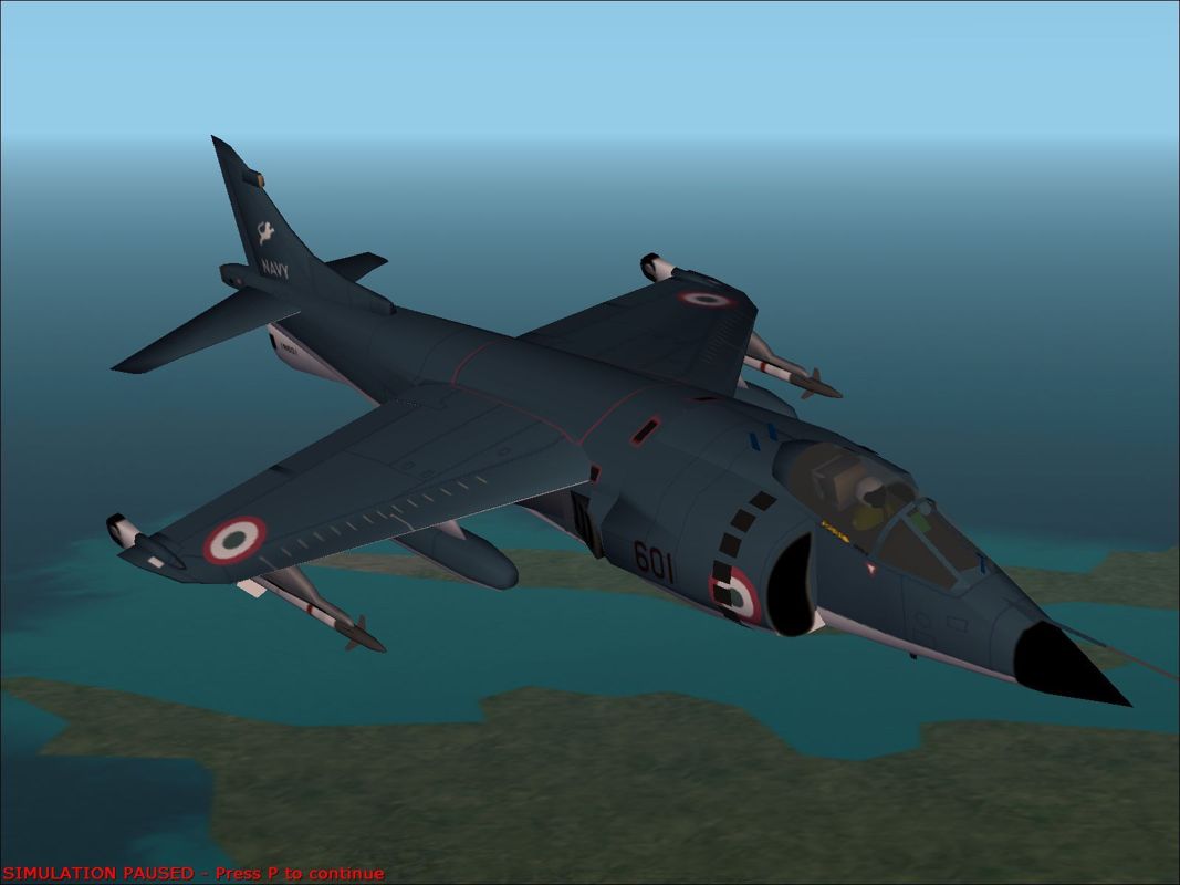 Harrier Jump Jet (Windows) screenshot: A Sea Harrier FRS.51 of the Indian Navy
