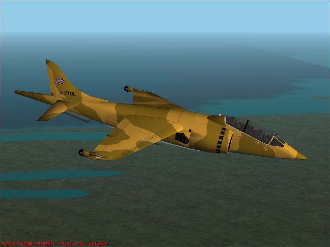 Harrier Jump Jet (Windows) screenshot: The Harrier T.4 G-VTOL