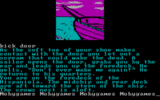 Treasure Island (DOS) screenshot: Stern of the ship