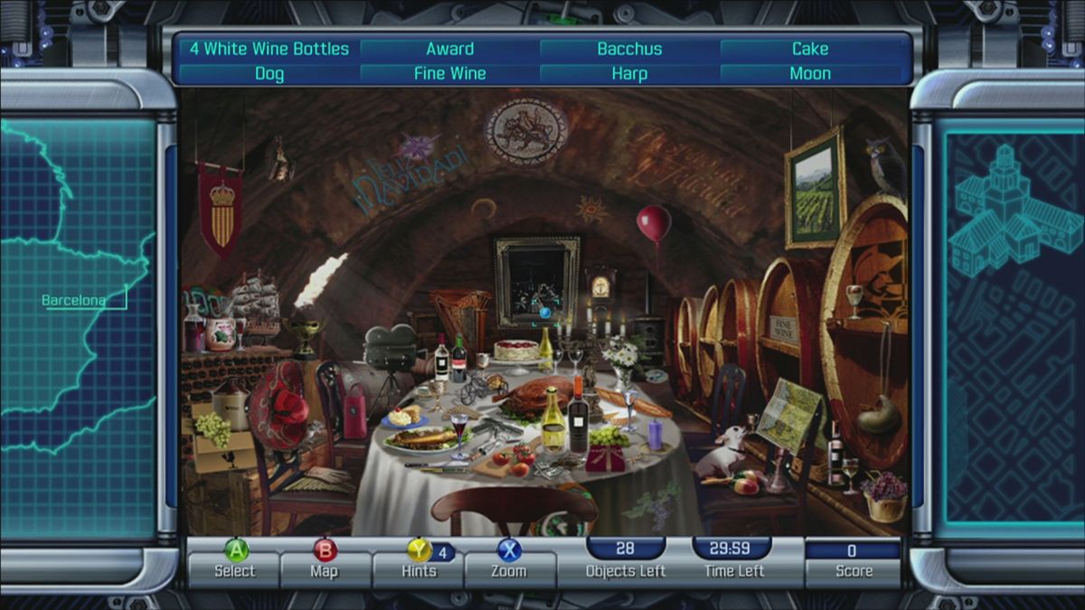Interpol: The Trail of Dr. Chaos (Xbox 360) screenshot: Barcelona: Winery Dining Room