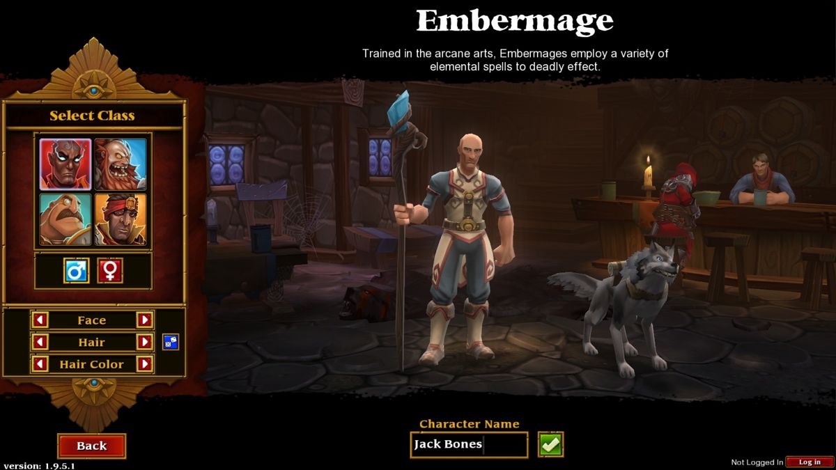 Torchlight II (Windows) screenshot: There are more options available for character customization.