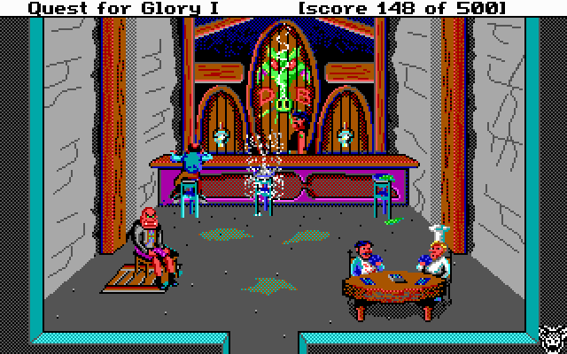 Hero's Quest: So You Want to Be a Hero (DOS) screenshot: Don't drink the dragon's breath!