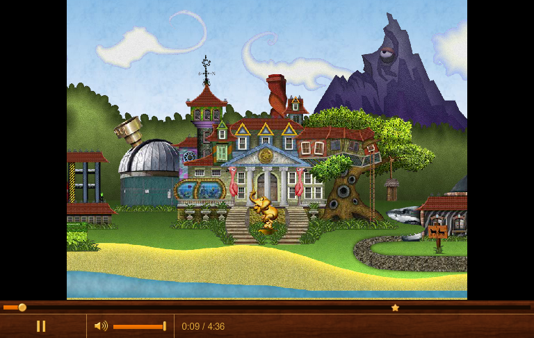 Puzzle Clubhouse: Episode 0 - Laz0r Frogs (Browser) screenshot: The movie starts.