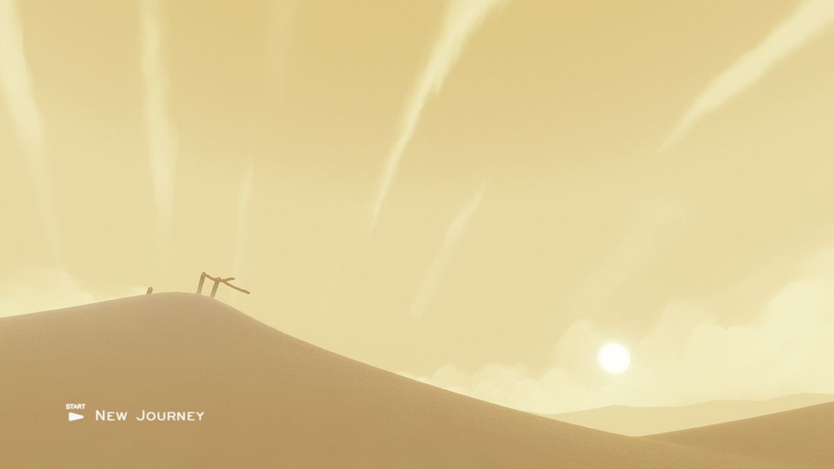 Journey (PlayStation 3) screenshot: Main screen
