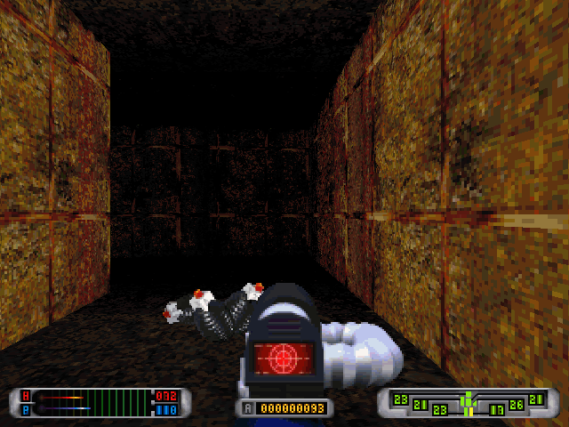CyberMage: Darklight Awakening (Demo Version) (DOS) screenshot: Found some grenades. Their throwing physics isn't very realistic so it might take some practice to use them effectively.