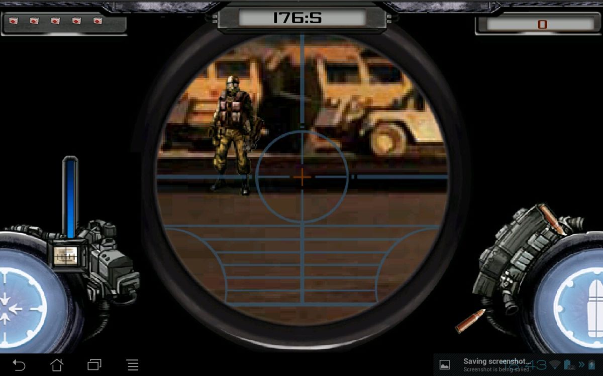 Army Sniper (Android) screenshot: Peek-a-boo, I see you...