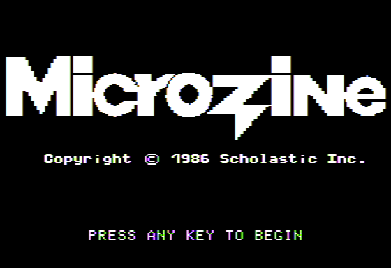 Microzine #17 (Apple II) screenshot: Title Screen