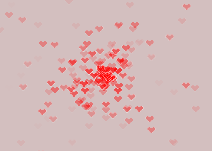 Kids_ (Browser) screenshot: Lots of heart appear.