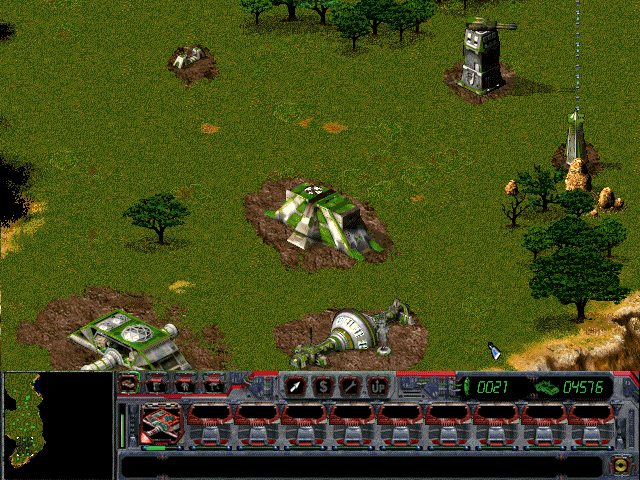 Dominion: Storm Over Gift 3 (Windows) screenshot: Some base structures and defences.