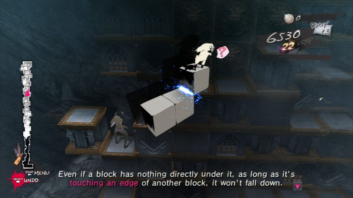 Catherine (PlayStation 3) screenshot: The tutorial will get you acquainted with some of the basic moves.