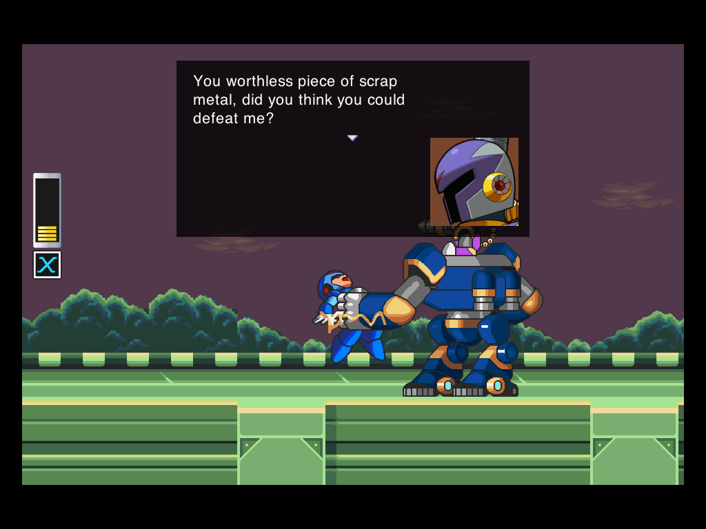 Mega Man X (iPad) screenshot: Level 1 boss
