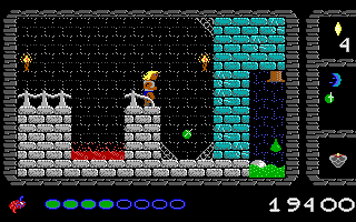 Dark Ages (DOS) screenshot: Hazards abound underground.