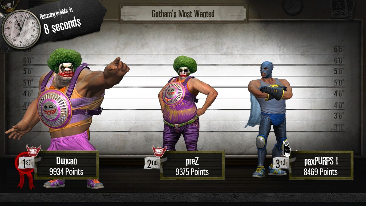 Gotham City Impostors (Windows) screenshot: Top Players