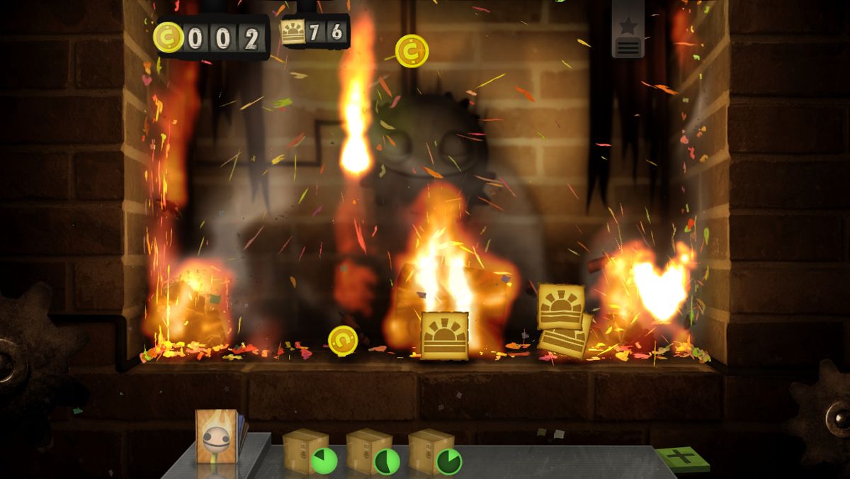 Little Inferno (Windows) screenshot: Lots of fireworks and money