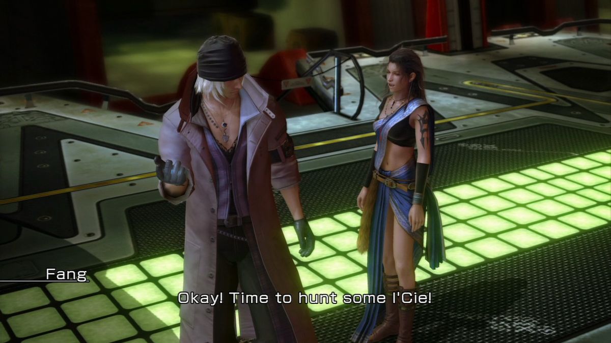 Final Fantasy XIII (PlayStation 3) screenshot: Snow and Fang switching sides... or do they?