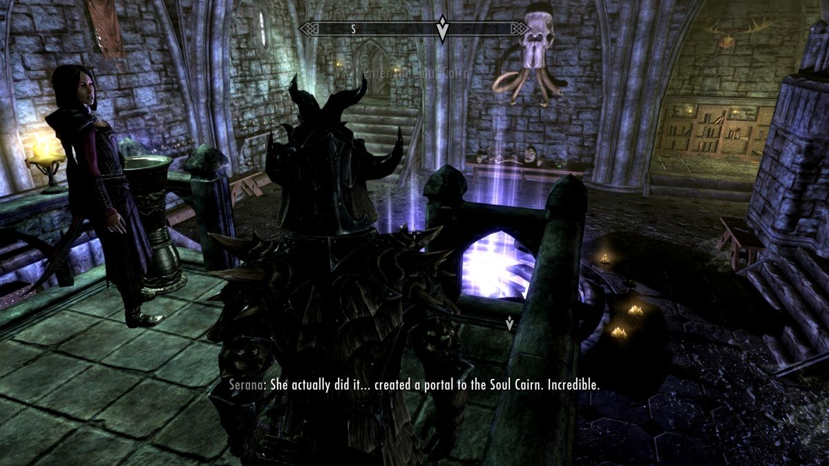 The Elder Scrolls V: Skyrim - Dawnguard (Windows) screenshot: I wonder what lies beyond that portal.