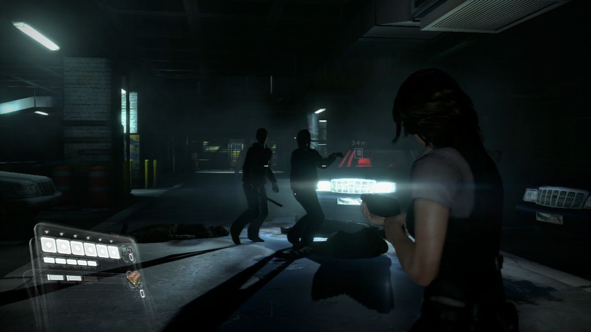 Resident Evil 6 (PlayStation 3) screenshot: Welcoming committee in the parking lot.