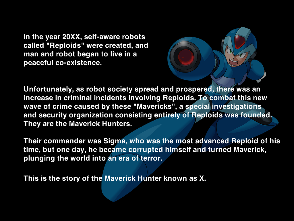 Mega Man X (iPad) screenshot: The story