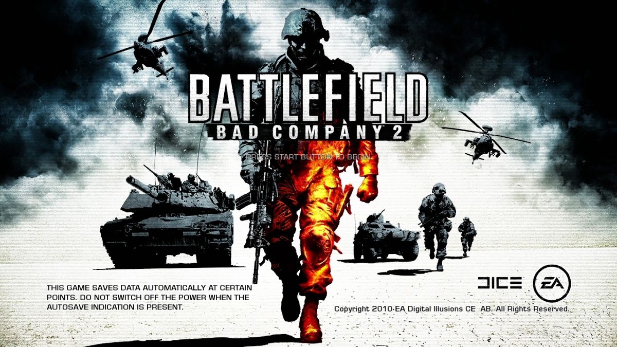 Battlefield: Bad Company 2 (PlayStation 3) screenshot: Title screen
