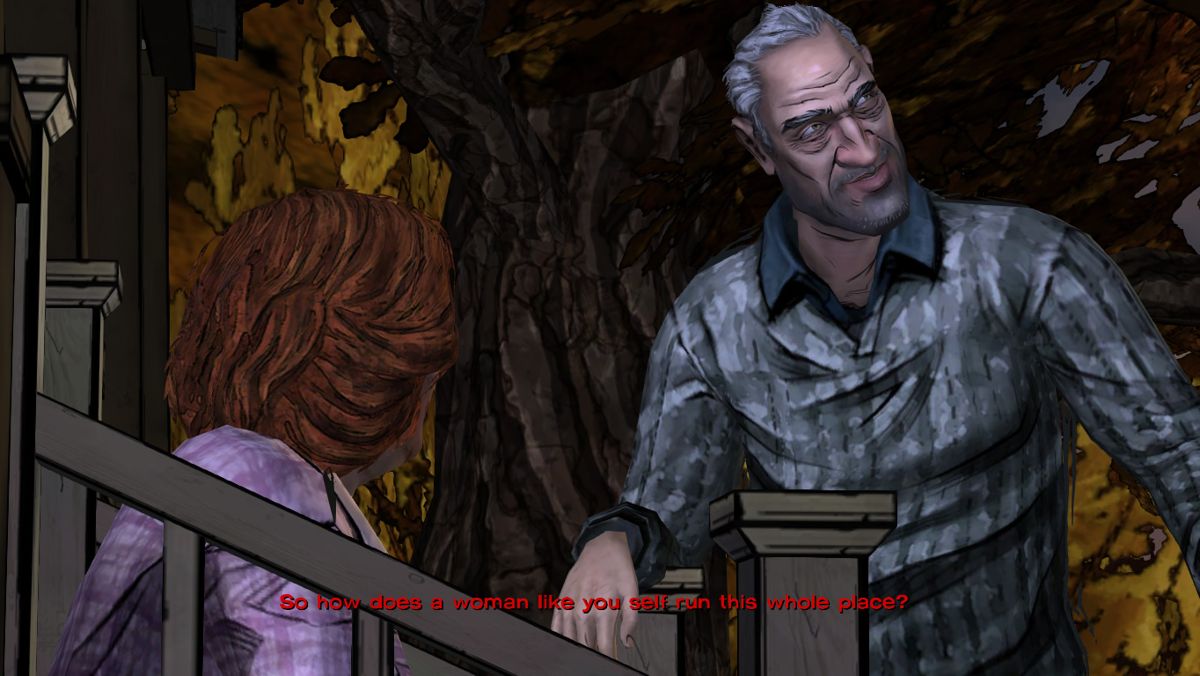 The Walking Dead (Windows) screenshot: Episode 2 - Larry takes a liking to Brenda.