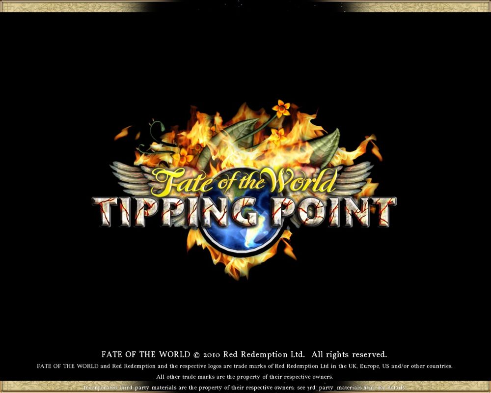 Fate of the World: Tipping Point (Windows) screenshot: Title screen