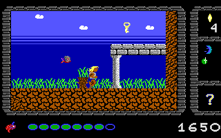 Dark Ages (DOS) screenshot: Retrieving the key.